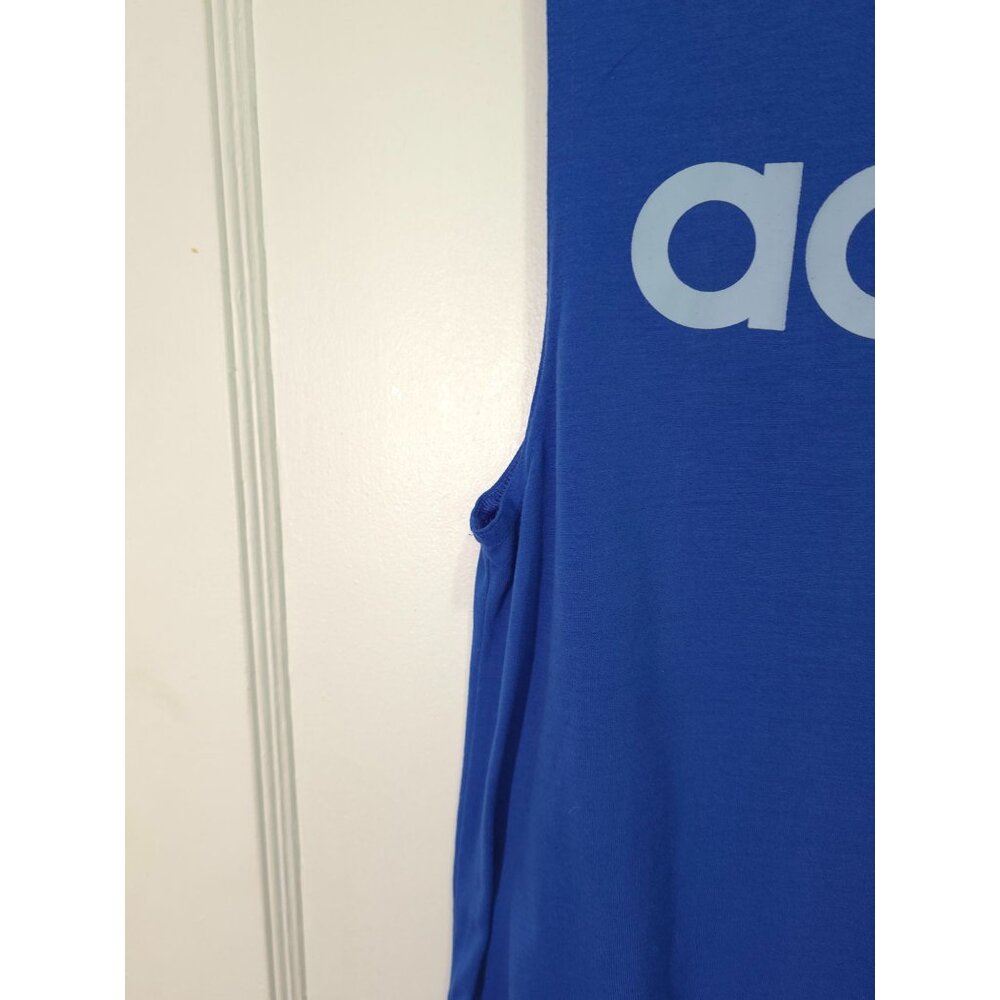 Adidas Mens Blue Sleeveless Logo Tank Top S - Picture 7 of 10